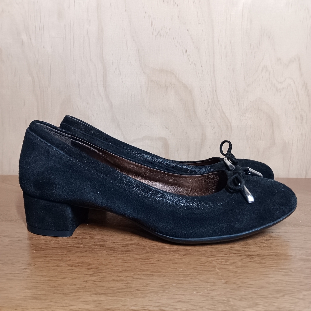 Attila Giusti Leombruni AGL Women's Kriston Heel Suede Pump Shoes Black 36.5